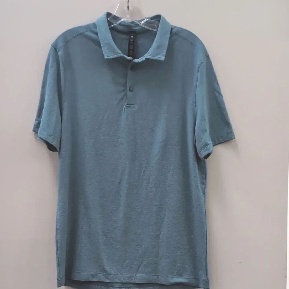Lululemon Athletica Green Polo Shirt Sz L